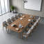 Table de conférence simple en bois massif brun-noisette-656203082