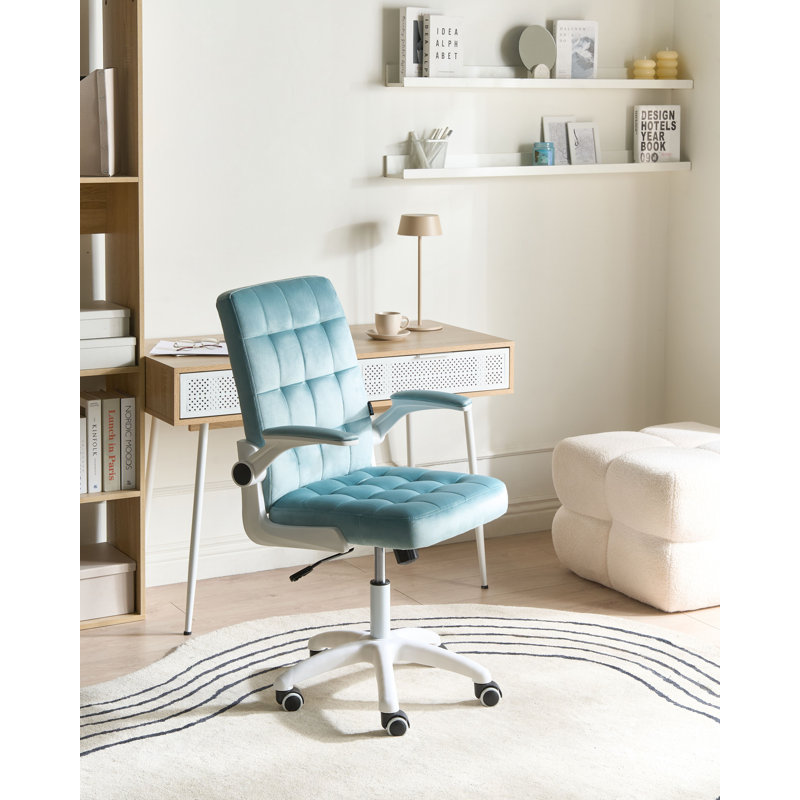 Velvet Office Chair, Blue