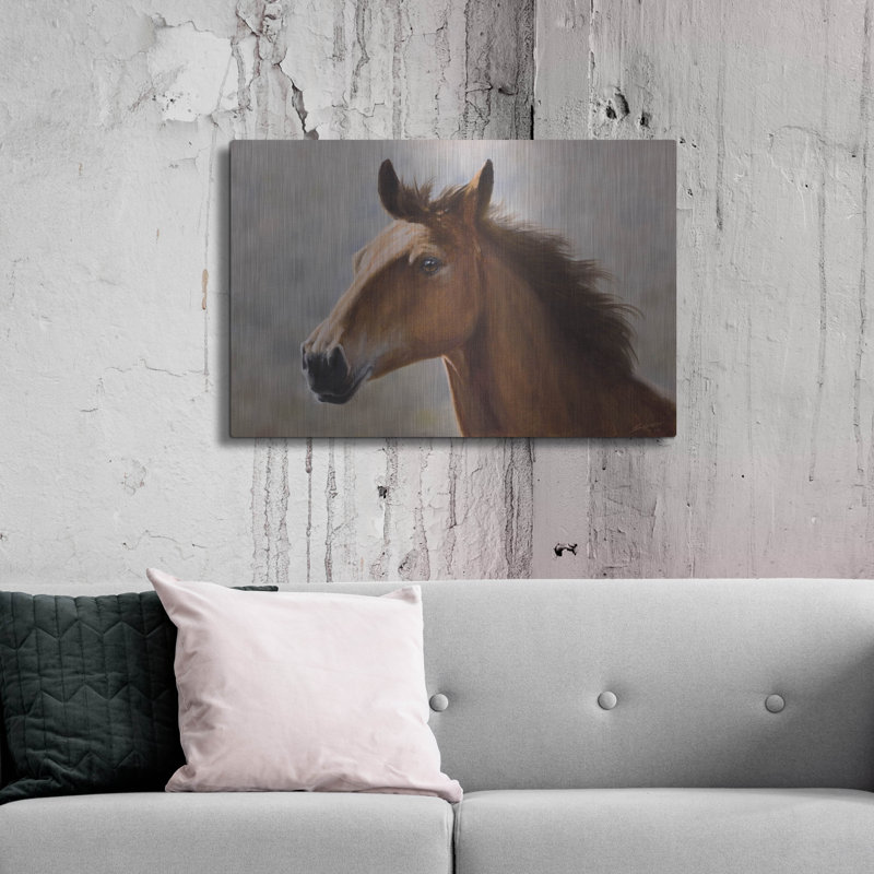 «Horse pensé» par John Silver, H 24 po x l 36 po