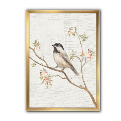 « oiseaux on fleur i », reproduction d’image sur toile