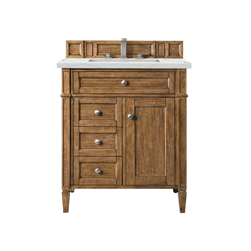 Brittany 30'' W Single Vanity, 8" Widespread, Ethereal Noctis, Saddle Brown