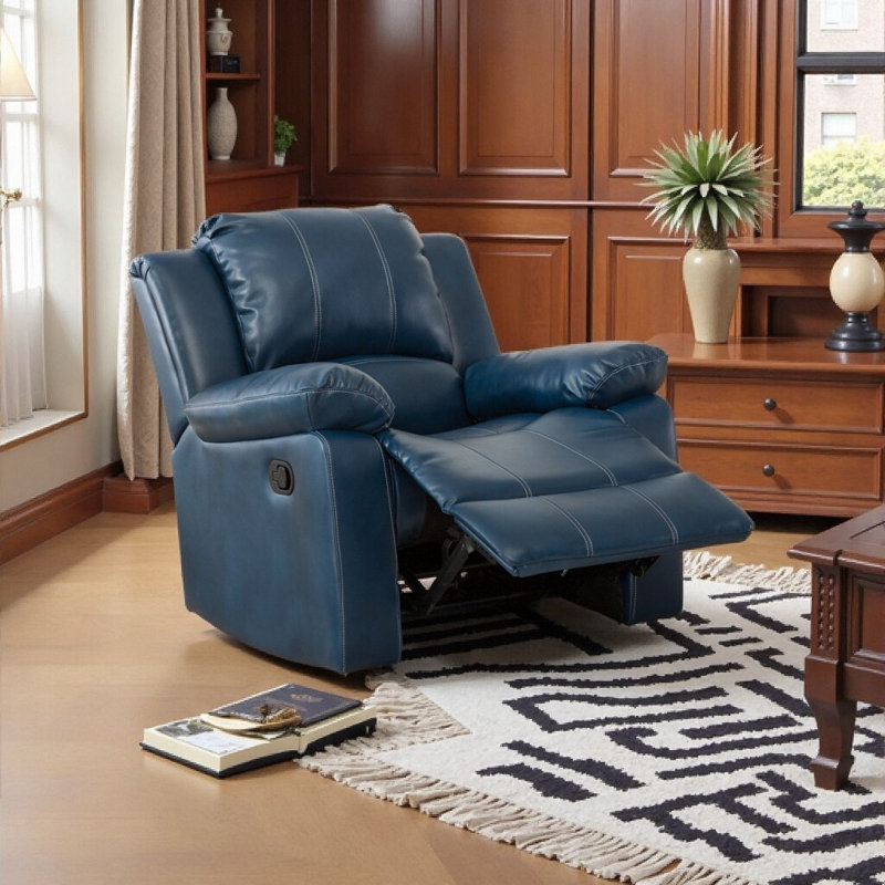 Fauteuil inclinable oscillant Classic Charlotte, Polyuréthane bleu