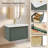 Barkley 30" Floating & Wall-Mounted Single Bathroom Vanity In Vintage Green With Ceramic Integrated Sink And Countertop
