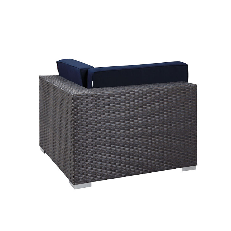Modway Stopover Outdoor Patio Sunbrella Corner, Canvas Navy Sunbrella® Canvas