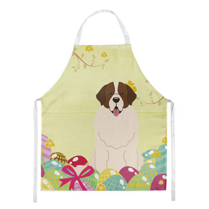 Tablier œufs de pâques, Blond / chocolat / crème, Chien de garde de Moscou