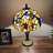 Habiba Tiffany Table Lamp Stained Glass Butterfly Grapes Green Leaves 12"W*12"D*19"H