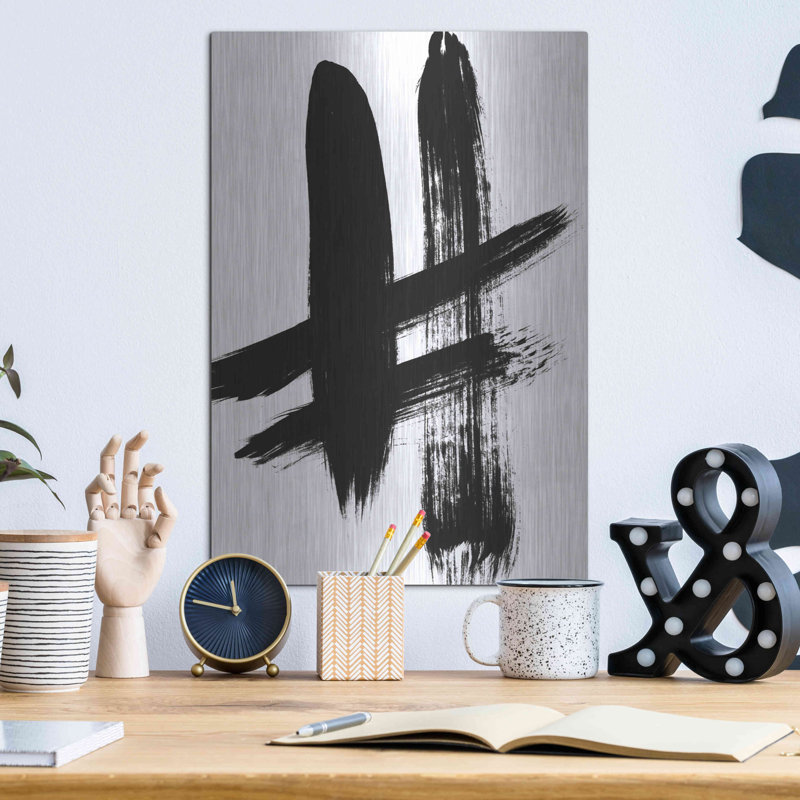 «Brushstrokes V» par Linda Woods, H 16 po x l 12 po