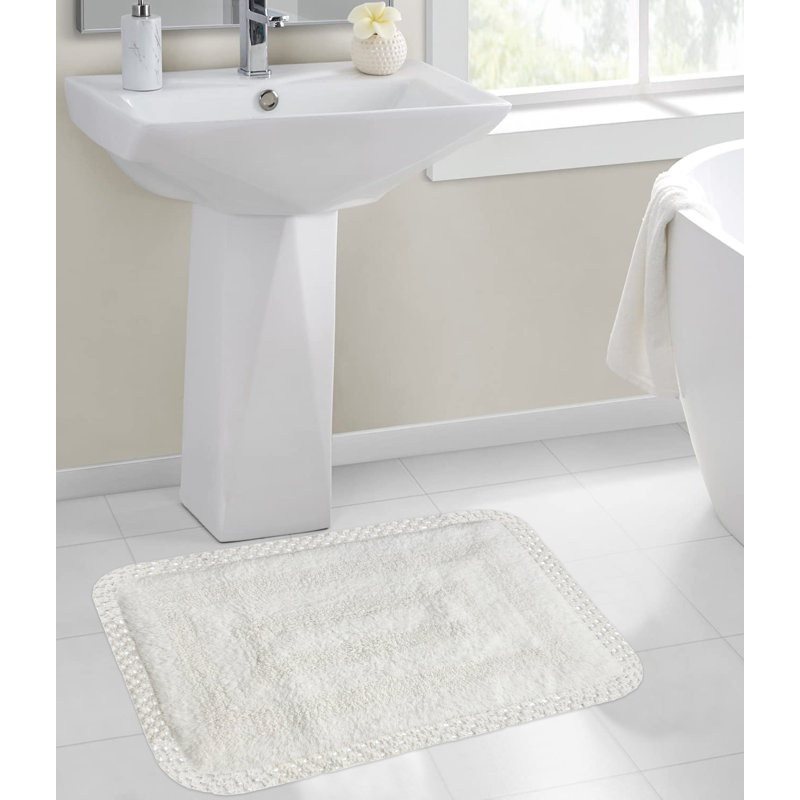 Tapis pour salle de bain Adiraica, Blanc