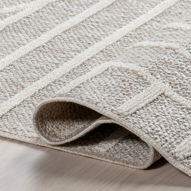Hartlyn Modern Arches Machine Washable Area Rug, Rectangle 4' x 6'
