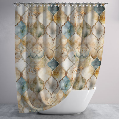 Aigne Geometric Shower Curtain