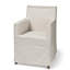 Chaise avec accoudoirs en lin Rosanella