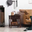 End Table With Drawer, Side Table With Top And Bottom Shelf For Small Spaces, Dark Brown