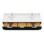 Meuble-lavabo double autoportant 84 po Allister en chêne noir vieilli avec plateau en quartz blanc Allister-121696754-121696751