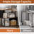 Industrial L-Shaped Desk with Storage Shelves,48 Inch Corner Computer Gaming Desk PC Laptop Study Table Workstation Wtiting Desk with Bookshelf for Home Office Small Space,Brown