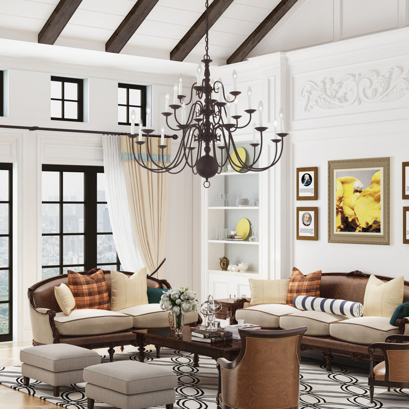 Benedetto 20 - Light Dimmable Tiered Chandelier, Bronze