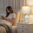 23" Ceramic Ginger Jar Table Lamp With White Fabric Shade And Led Bulb-395921571