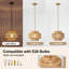Luminaire de lustre en rotin