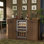 Grande armoire à café de 58,7 po avec espace réfrigérateur, mini armoire réfrigérateur avec porte-verres à vin, mini support réfrigérateur, buffet pour buffet, armoire à vin pour table de salle à manger