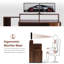 Bureau d'ordinateur moderne avec tiroirs de rangement et tablette-605435718