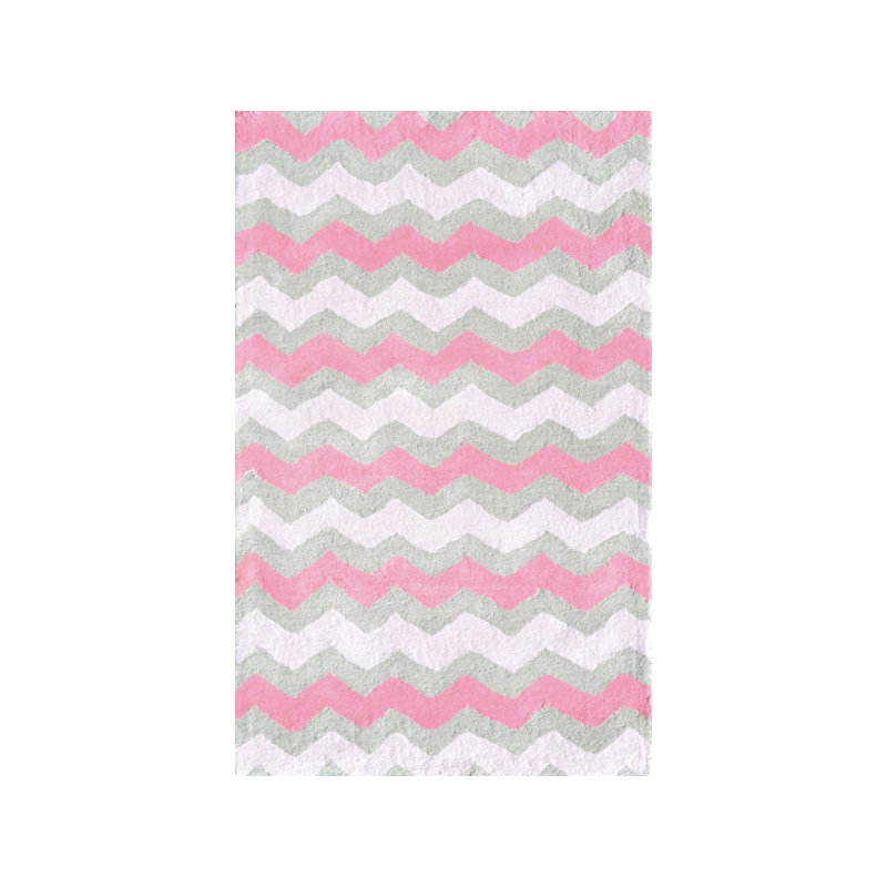Rectangle Chevron Hand Woven Cotton Rug, Rectangle 2'8" x 4'8"