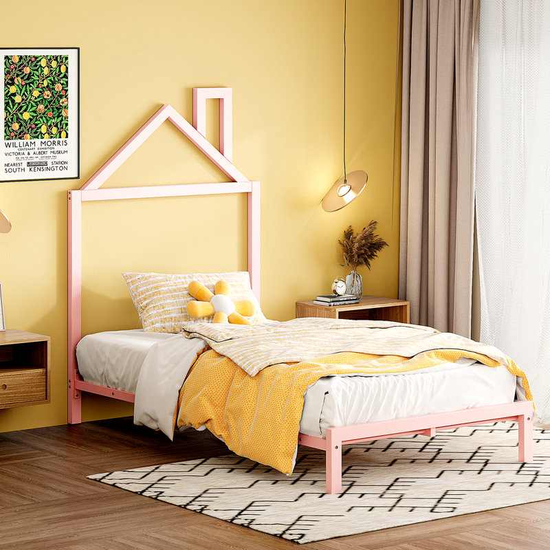 Lit pour enfant en métal Crowborough, Double, Rose