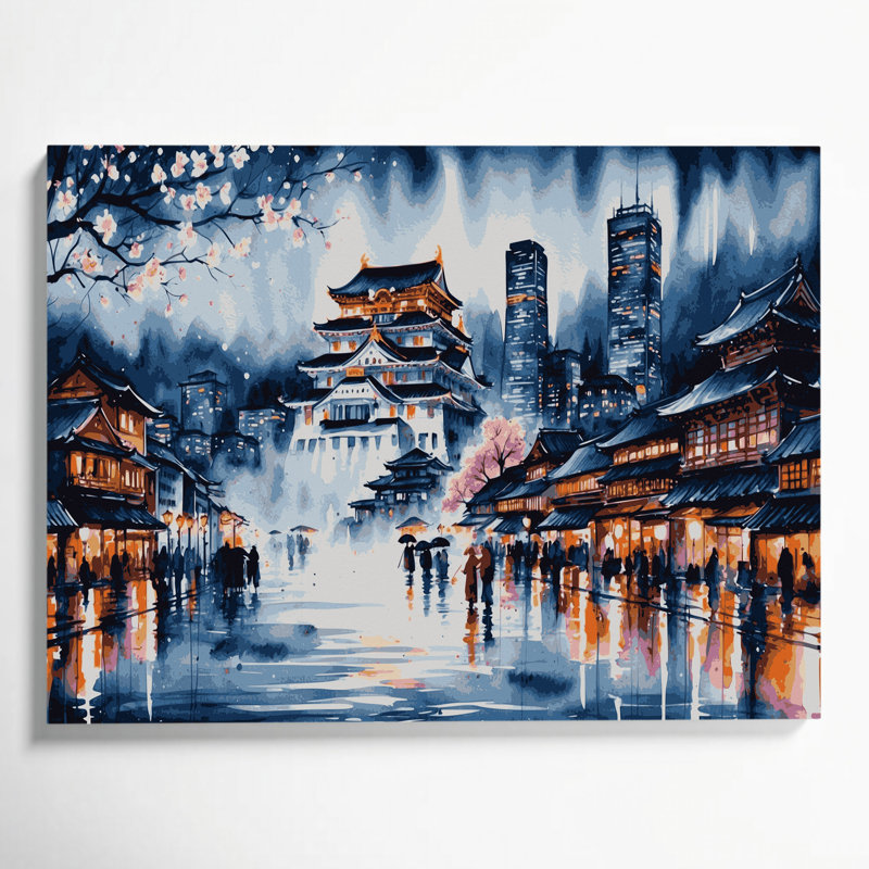 Art mural sur toile, villes, Osaka, Japon, H 11 po x l 14 po