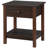 End Table With Drawer, Side Table With Top And Bottom Shelf For Small Spaces, Dark Brown