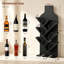 Wine Bottle & Glass Rack Black
