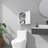 Latitude Run® Bathroom Wall Mount Storage Cabinet Single Door with Adjustable Shelf White and Gray