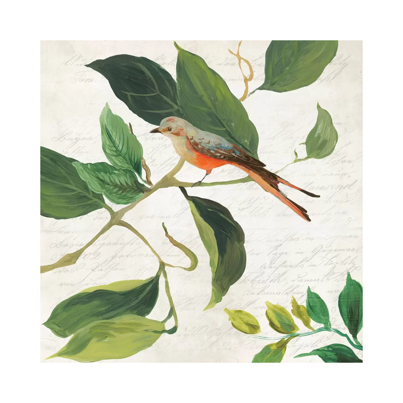 Singing Bird I by Asia Jensen - Wrapped Canvas Print, 30.48 cm H x 30.48 cm W x 1.91 cm D