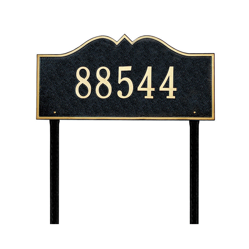 Hillsboro 1-Line Lawn Address Sign, Yes, Antique Copper
