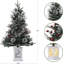 36' H Lighted Artificial Christmas Tree