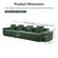 Canapé modulaire en velours 4 places l 138,58 po x P 38,2 po x H 31,1 po