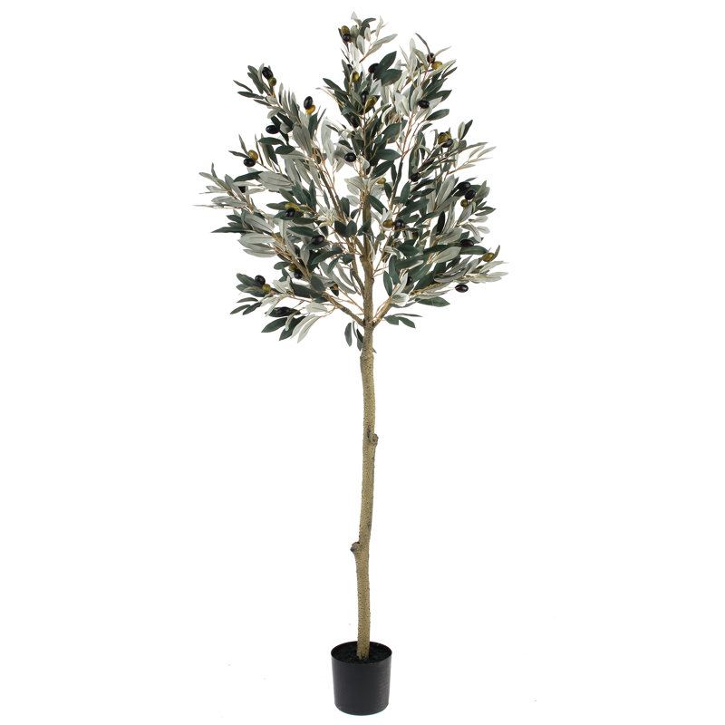 Olive artificielle 50 po en doublure de pot