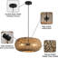 Luminaire suspendu en rotin de 15,75 pouces Boho
