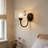 1-Light Armed Sconce with Glass Shade