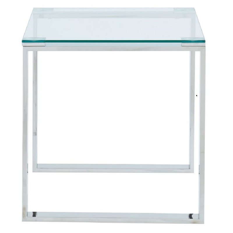 Garnett Glass Top End Table