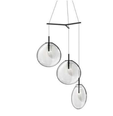 Cantina 3 - Light Pendant, Clear, 19.25" H x 36" W x 36" D