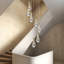 Luminaires suspendus Raindrop pour îlot de cuisine Luminaires suspendus en forme de goutte d'eau en verre transparent pour salle à manger, porche, couloir, salon-104429208