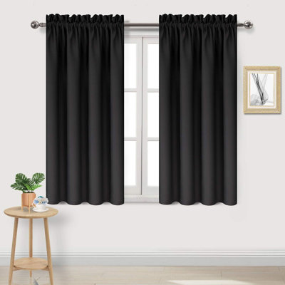 2 Panels Blackout Curtains – Thermal Insulated, Energy Saving & Noise Reducing Bedroom and Living Room Curtains, Set of 2 Rod Pocket Curtain Panels