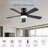 41"/46" 5-Blade Flush Mount Ceiling Fans With Lights And Remote/App-826556492-826556493