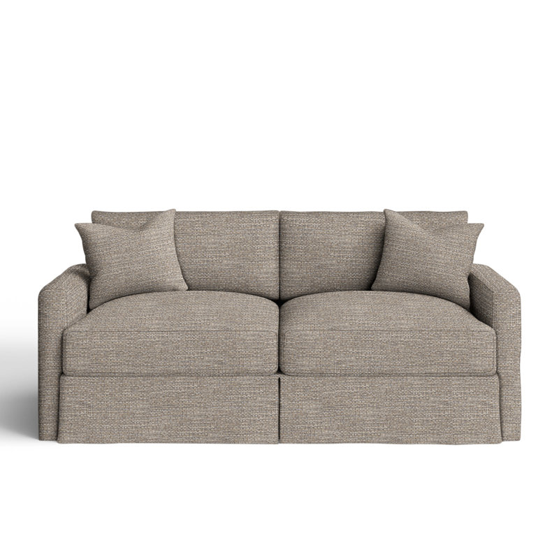 Hartig 84'' Slipcovered Sofa, Drusky Linen Sustain® Basketweave