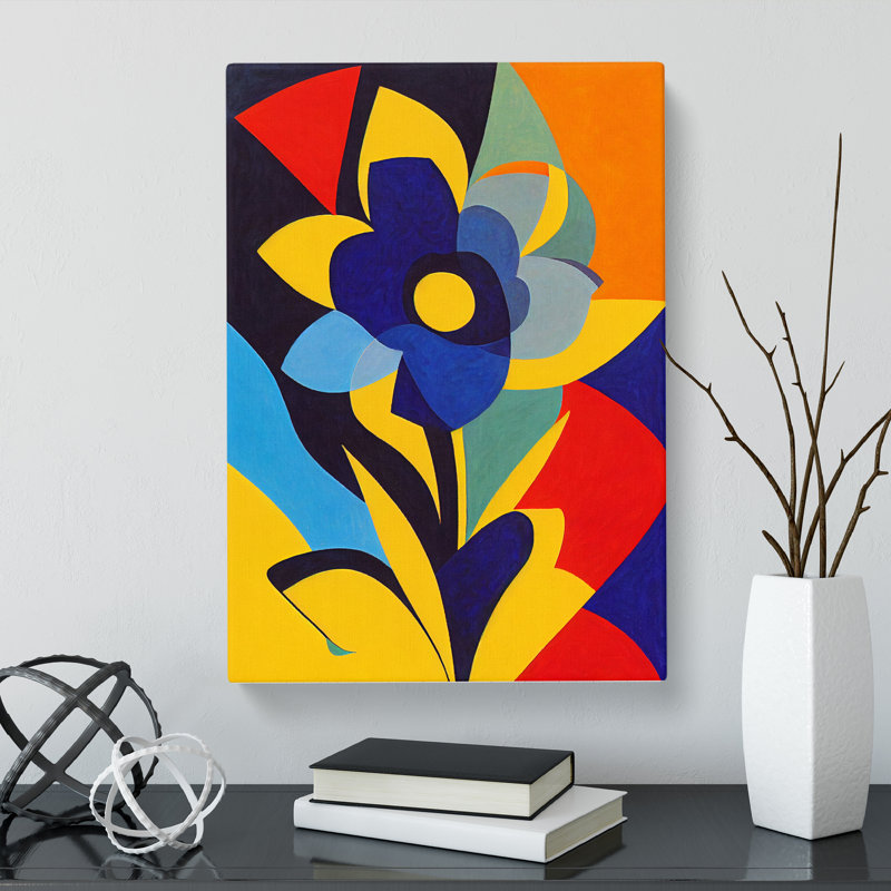 Burcet Iris Flower Abstract Vol.2 - Wrapped Canvas, 50cm H x 35cm W x 3cm D