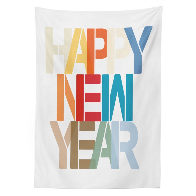 Happy New Year Tablecloth, 84" x 60"