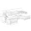 Canapé modulaire surdimensionné avec repose-pieds convertible, canapé 3 places avec 2 repose-pieds, canapé en U en velours côtelé camel-2044351073-2044351077