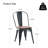 Modern Counter Stool with Metal Frame, Stacking Side Chair, Armless Dining Chair, Indoor Outdoor Patio Chair-1263284690