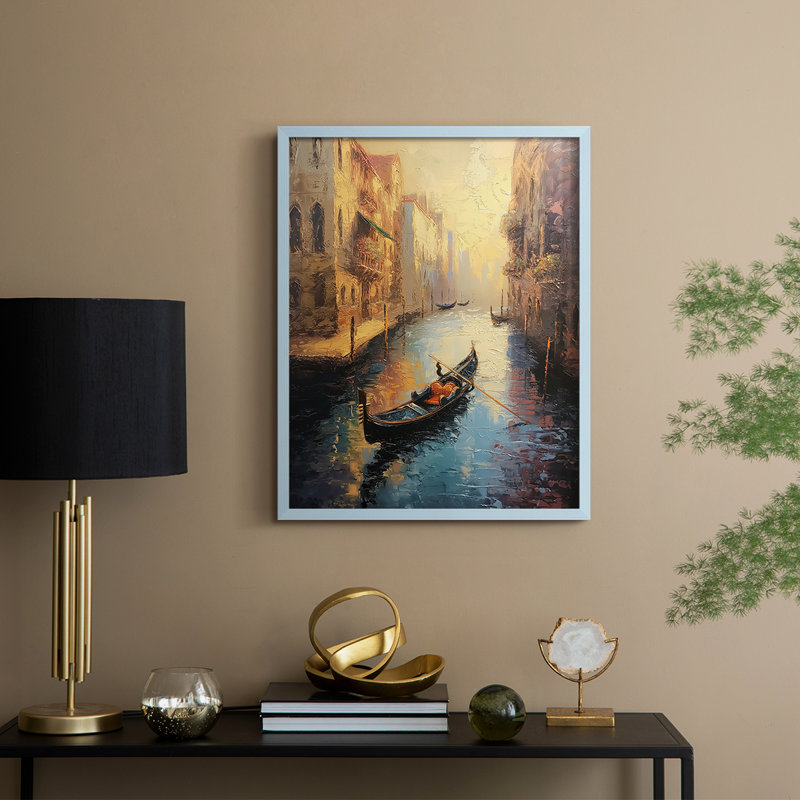 «NAUTICAL Series», impression encadrée en bois massif, H 11 po x l 9 po, Bleu