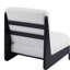 Chaise d'appoint Scott Living Moda blanche avec structure en bois massif noir, ensemble de 2-44122237