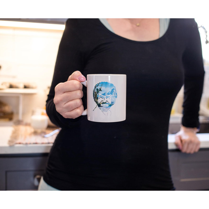 Tasse en céramique Bob Ross Portrait | Peut contenir 11 onces