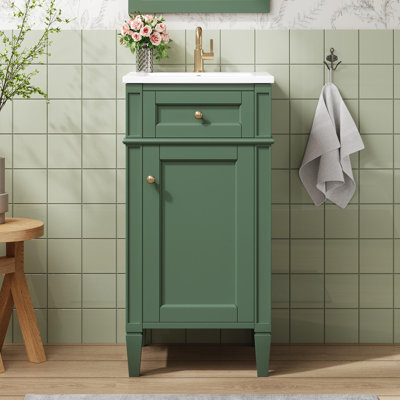 Meuble-lavabo de salle de bain avec lavabo en céramique
